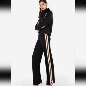 EXPRESS One Eleven Black Rainbow Jacket and Track pants Set Size L